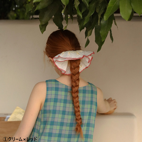 【3pattern】大きなフリルのヘアアクセサリー《Z00820》