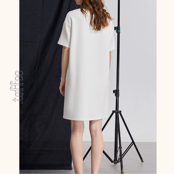 ビッグリボンデザインAラインミニ丈ワンピース《Z00931》