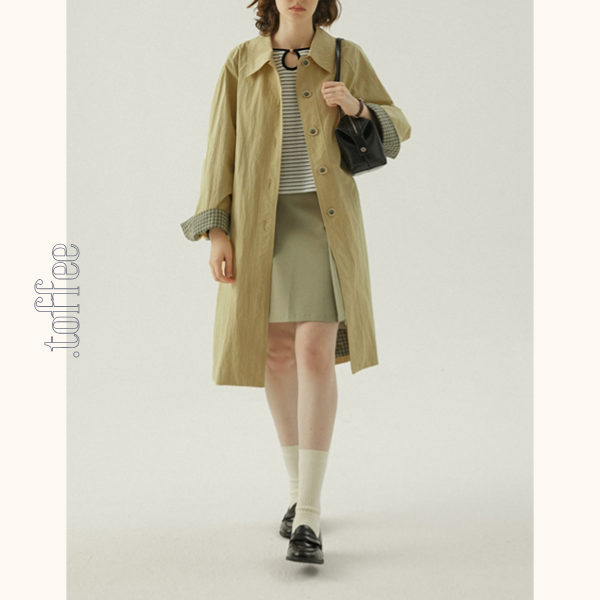 しわ加工入りヴィンテージミドル丈ジャケット Z00533