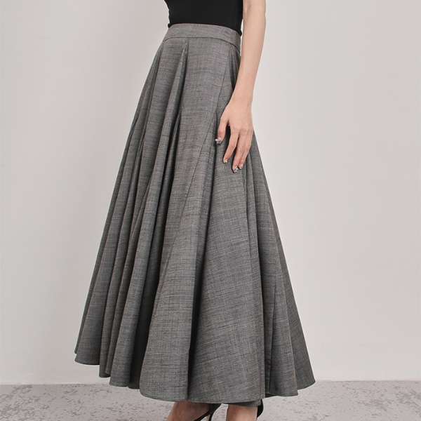 クラシックデザインフリルプリーツスカート AU-027