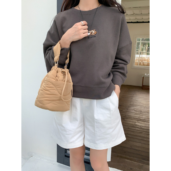 【4color】2wayストラップキルティングバケットバッグ X-443