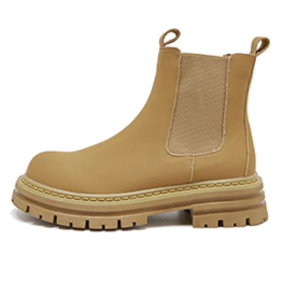 【3color】ラウンドトゥ厚底チェルシーブーツ X-521