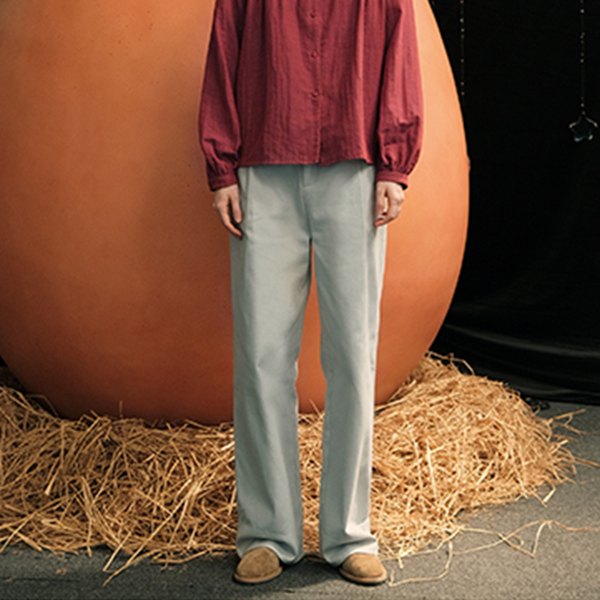 【2color】ルーズストライプカフパンツ Z00602