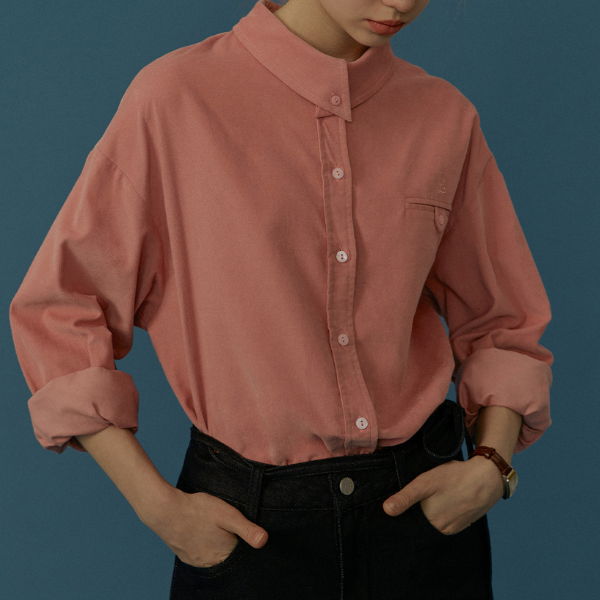 バックデザインローズピンクシャツ Z00067