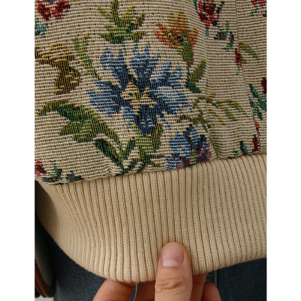 ゴブラン織りジップアップブルゾン Z00091