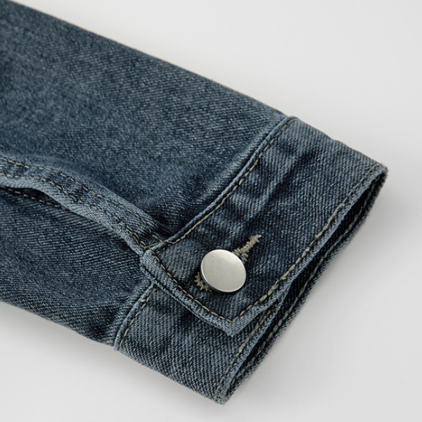 ノーカラーデニムジャケット X-228