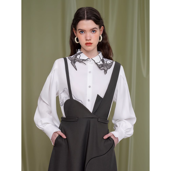 【2pattern】スワロウラペルブラウス  X-196