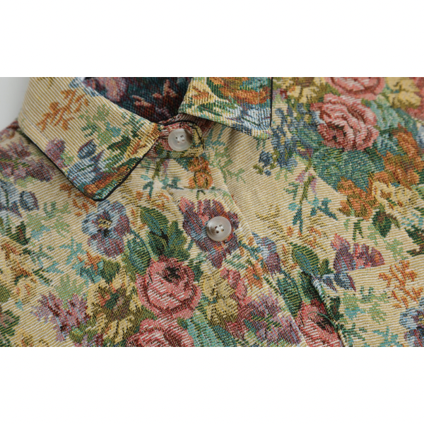 フラワー刺繍入りシャツジャケット Z00050