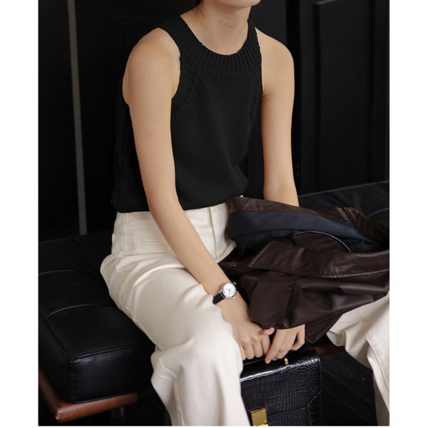 【3color】ノースリーブホルターネック Z00141