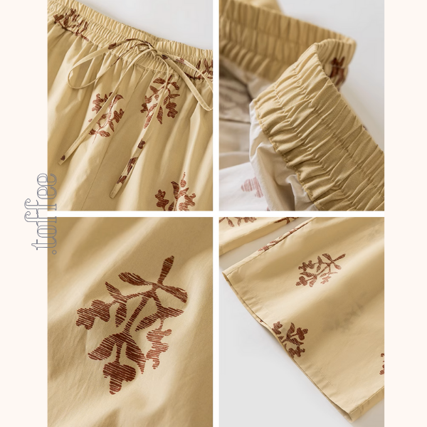 花柄プリントルーズワイドパンツ《Z01004》