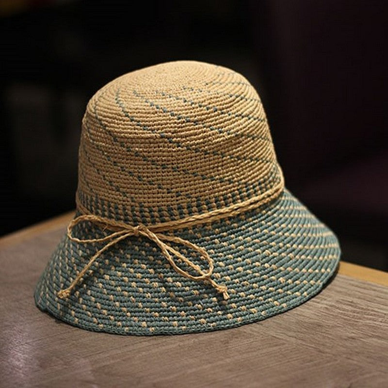 【4color】天然ラフィアの麦わら帽子