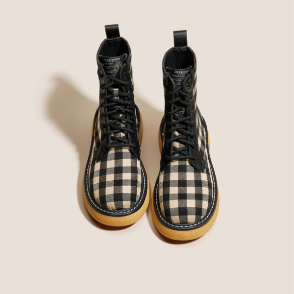 ギンガムチェックハイカットスニーカー AU-293