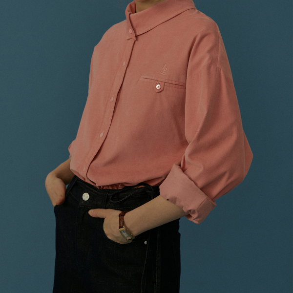 バックデザインローズピンクシャツ Z00067