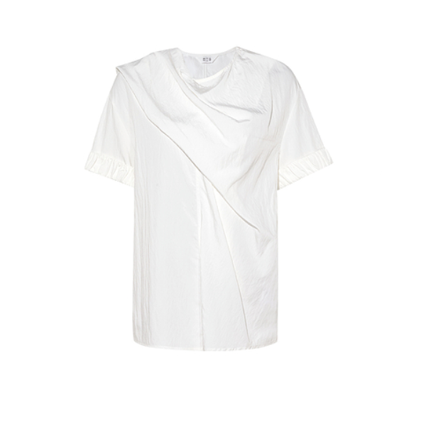 花柄刺繍デザインシャツ《Z00841》