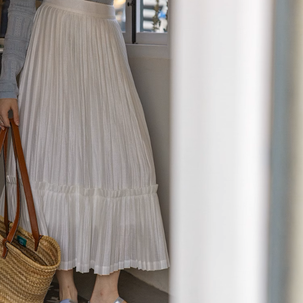 【2color】プリーツティアードフレアスカート《Z00864》