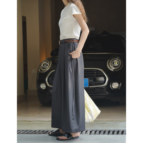 ハイウエストドレープロングスカート Z00196