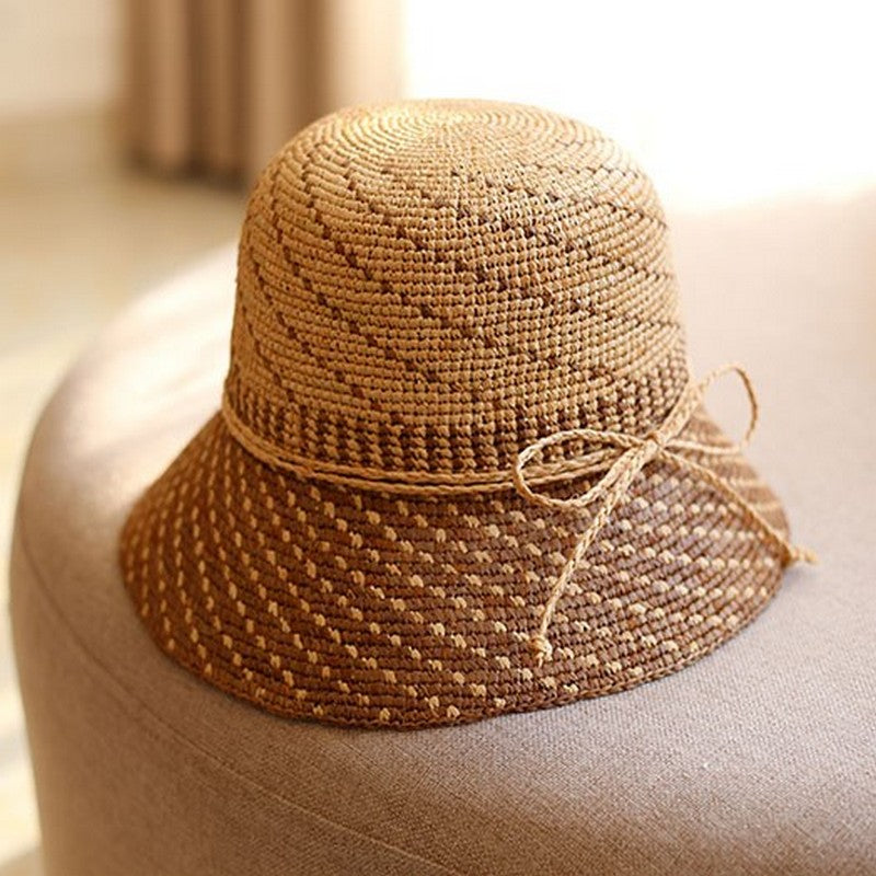 【4color】天然ラフィアの麦わら帽子
