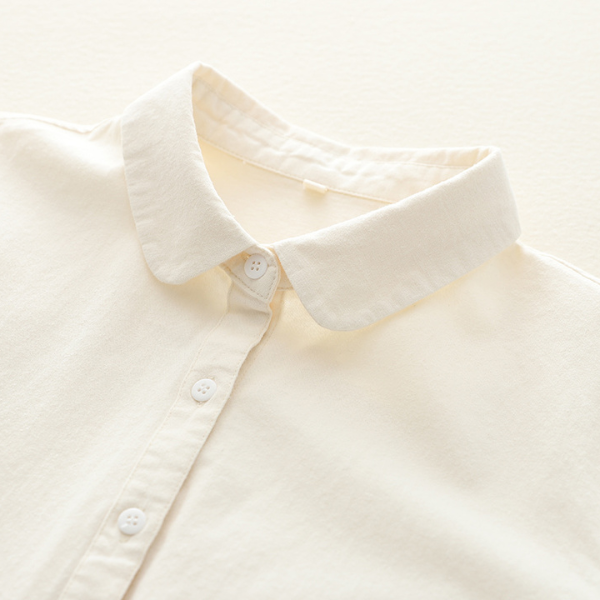 【6color】純綿ポロカラーロングスリーブシャツ 《Z00728》