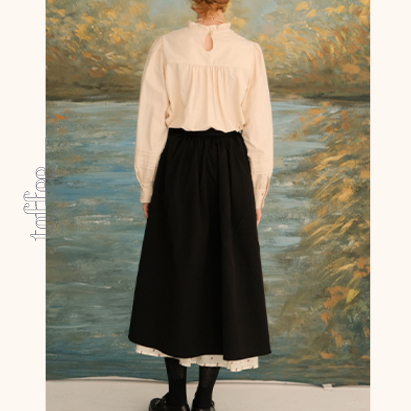 レイヤード花柄フレアスカート  《Z00705》