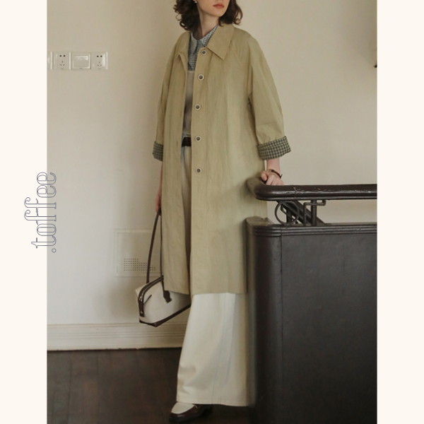 しわ加工入りヴィンテージミドル丈ジャケット Z00533