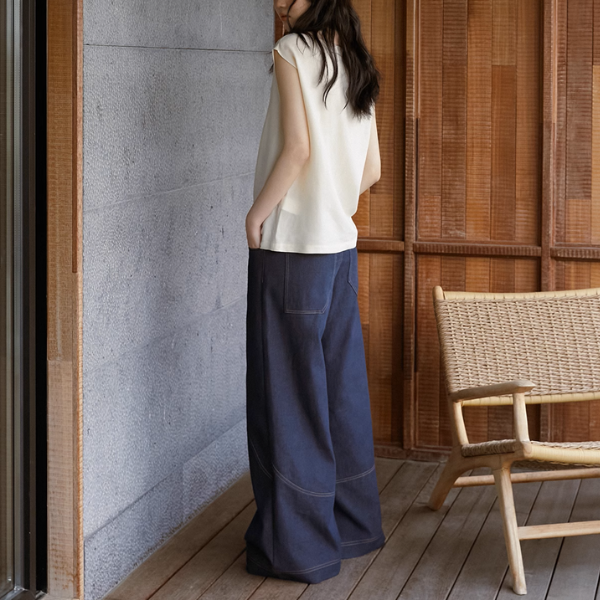 サイド結びノースリーブトップス《Z00886》