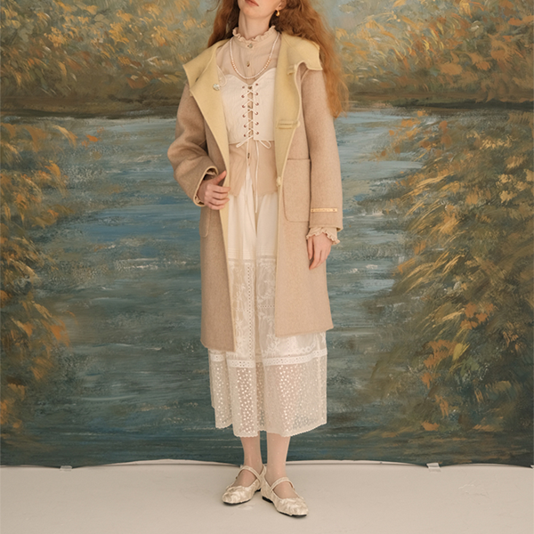 シアーレースミモレ丈スカート 《Z00619》