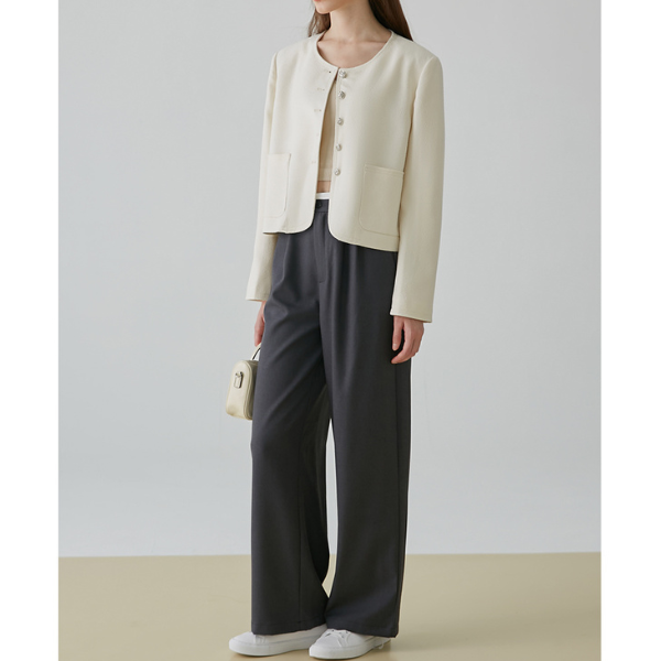 【2color】タック入りシンプルスラックス X-379