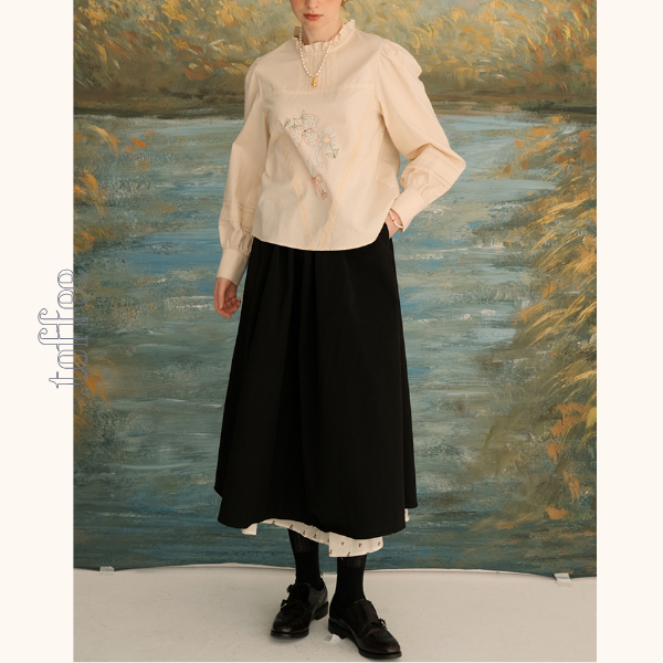 レイヤード花柄フレアスカート  《Z00705》