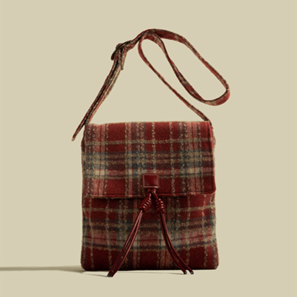 【3color】チェック柄ショルダーバッグ    Z00433