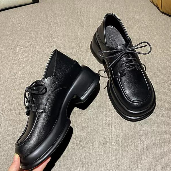 ミドルヒールレースアップシューズ w-055