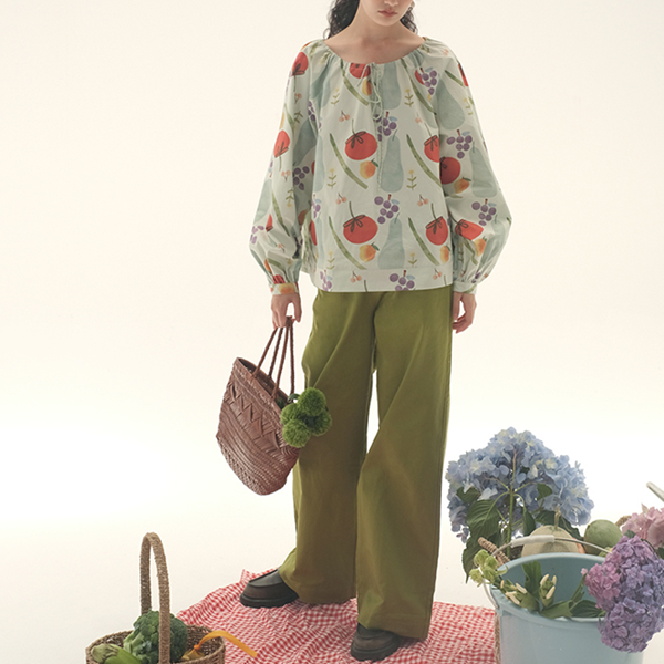 【2color】ツイルコットンストレートパンツ 《Z00743》