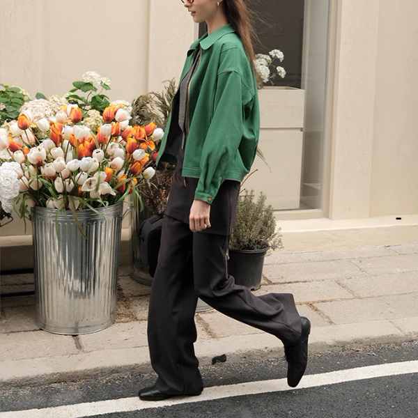 ショート丈グリーンジャケット《Z00874》