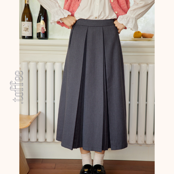 2タイププリーツミモレ丈スカート Z00564