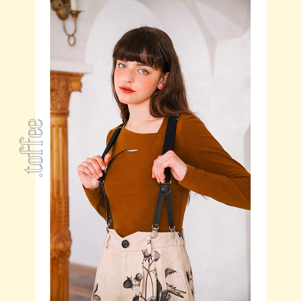 【3color】ニッチなクロスデザイン ボトリングシャツ C0167