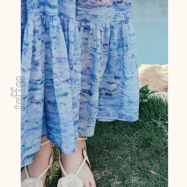 ロングティアードマキシワンピース《Z00969》