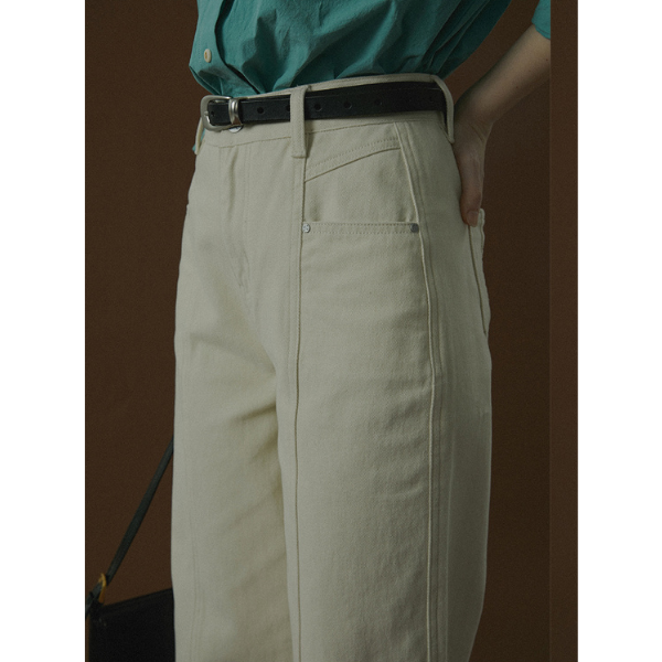 ハイウエストストレートデニムパンツ Z00043