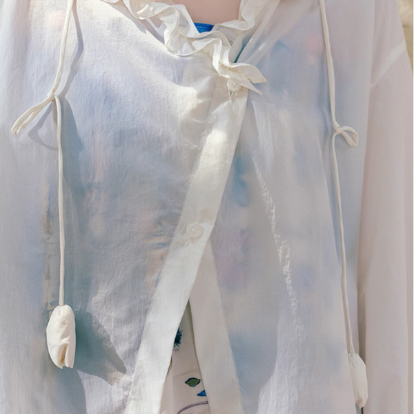 フリルシアークロップドカーディガン《Z00971》