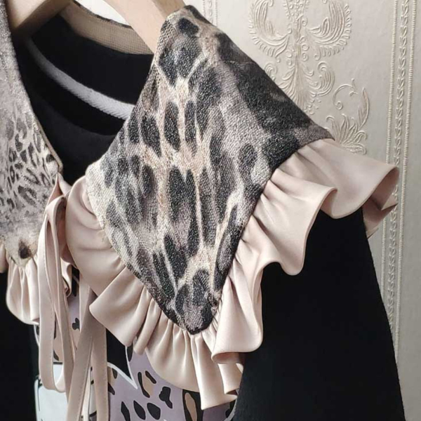 【6pattern】ジャガードフリルつけ襟 X-388