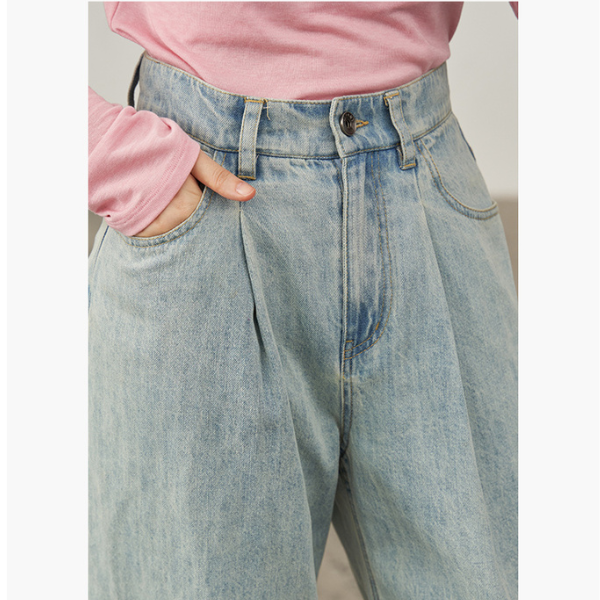 ルーズストレートデニムパンツ Z00224