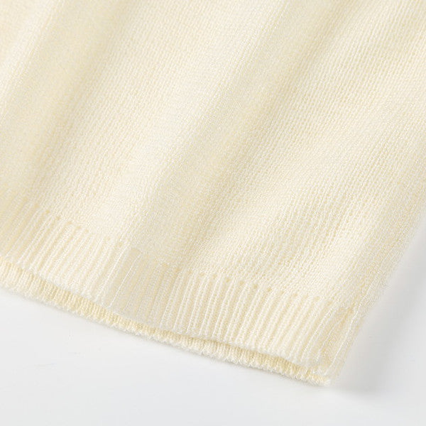 【4color】リボン半袖ニットトップ Z00285