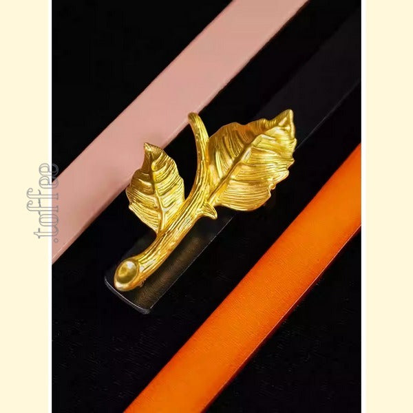 【5color】クラシカルリーフモチーフ:ゴールドバックルベルト C0171