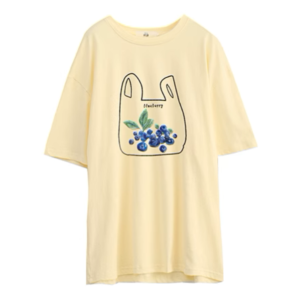 【5color】オーバーサイズロングプリントTシャツ《Z00991》