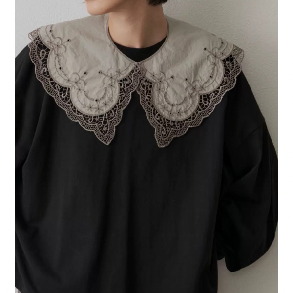 【3color】エレガントレースフェイクラペル AU-374