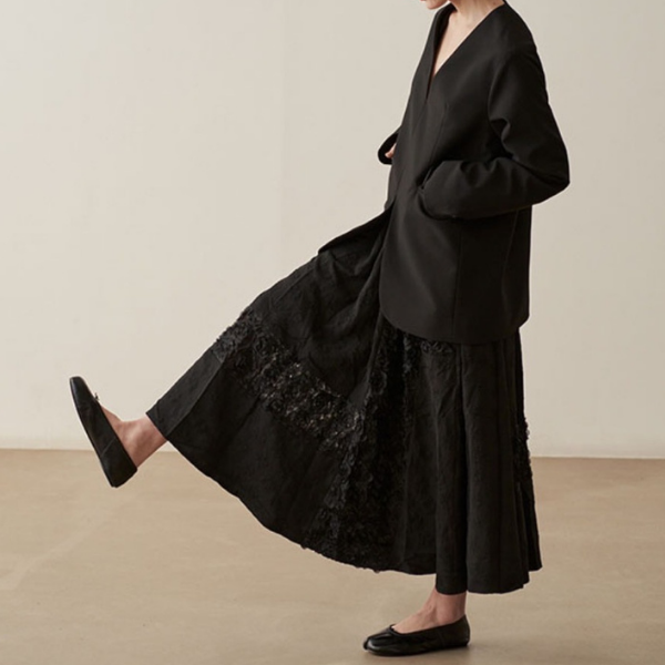 立体フラワーレーススカート X-087