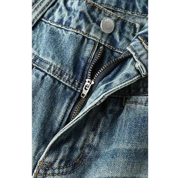 ハイウエストダメージデニムパンツ Z00231