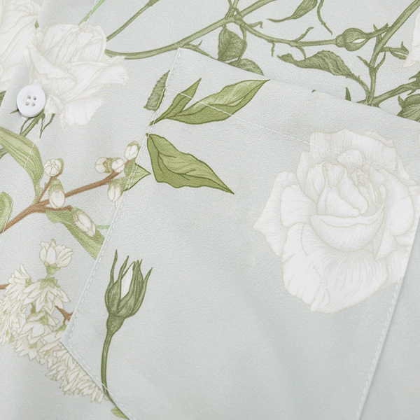 パッチポケット付きフローラルシャツ《Z00916》