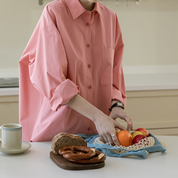 【2color】バックカットアウトブラウス w-149