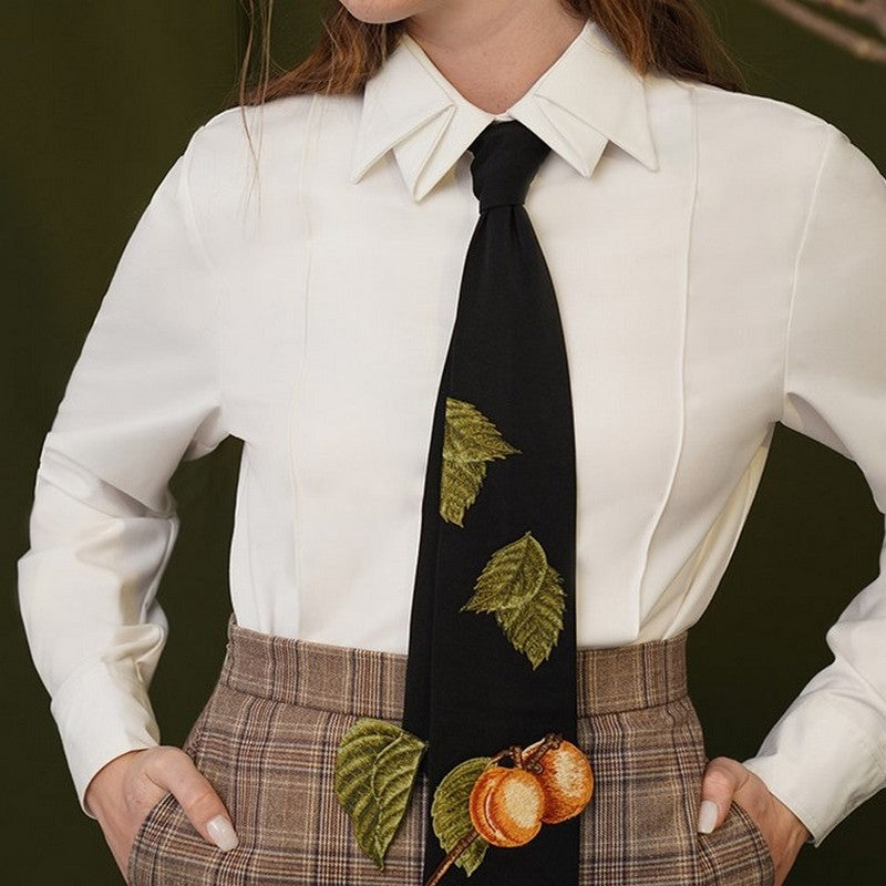 【2color】折り紙のような襟が素敵なシンプルシャツ