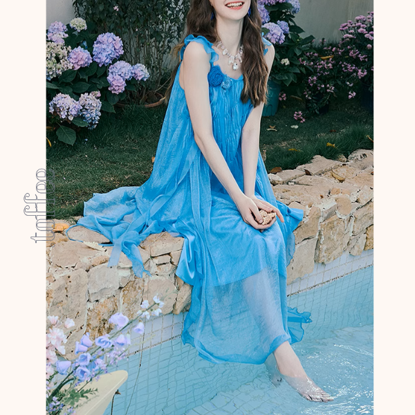 ブルーローズキャミワンピース《Z00968》