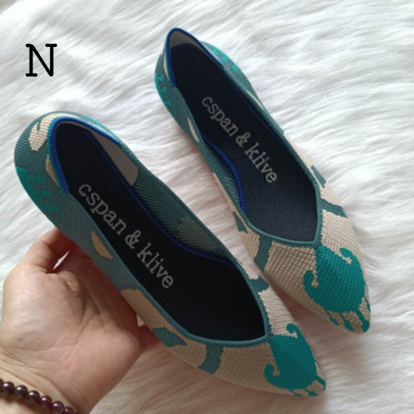 【18pattern】カラーパターンニットパンプス X-109